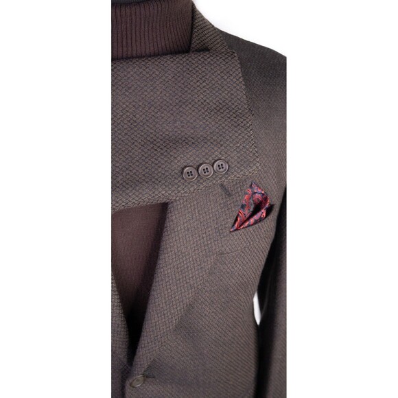 Daniel Hechter Sport Coat Mens 40R Tweed Textured Jacket Blazer Wool 2-Button - Picture 6 of 13